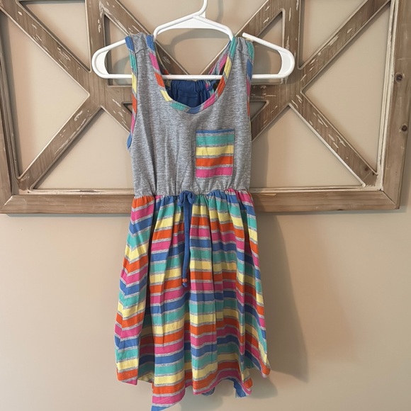 Colorful Rainbow Striped Toddler Dress - Picture 1 of 4